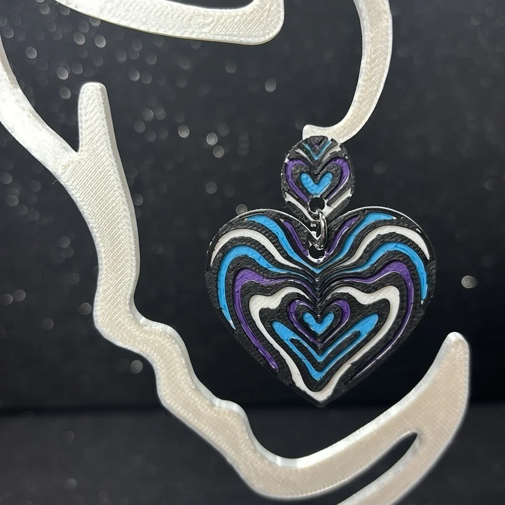 Colorful Heart-Shaped Earrings
